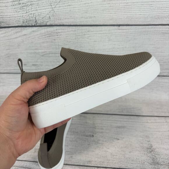 Deltan Women's Taupe Knit Carter Platform Stretch Slip On Sneakers Size 7.5 - Picture 7 of 12